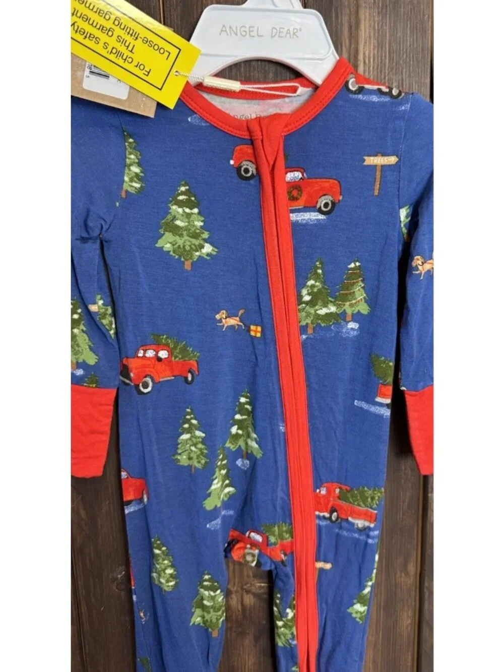 Angel Dear Baby 0-3 months Red Truck Convertible Romper NWT Christmas Holiday